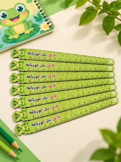 گیفت خطکش چوبی حرف ق مثل قورباغه